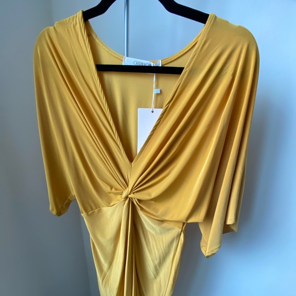 asos mustard yellow dress